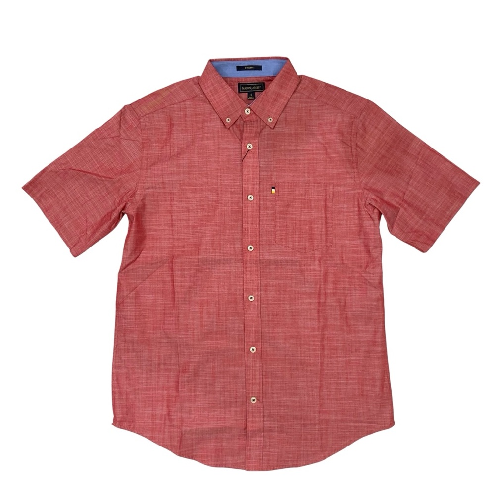 Mason James Wicking Casual Button Up Short Sleeve Shirt NWT Size Small